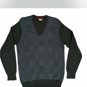 Erili dark green and blue vintage wool sweater